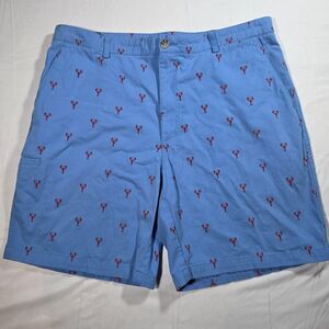 Boca Classics Shorts Mens 38 Blue Lobster Chino Flat Front 10 Inseam golf shorts